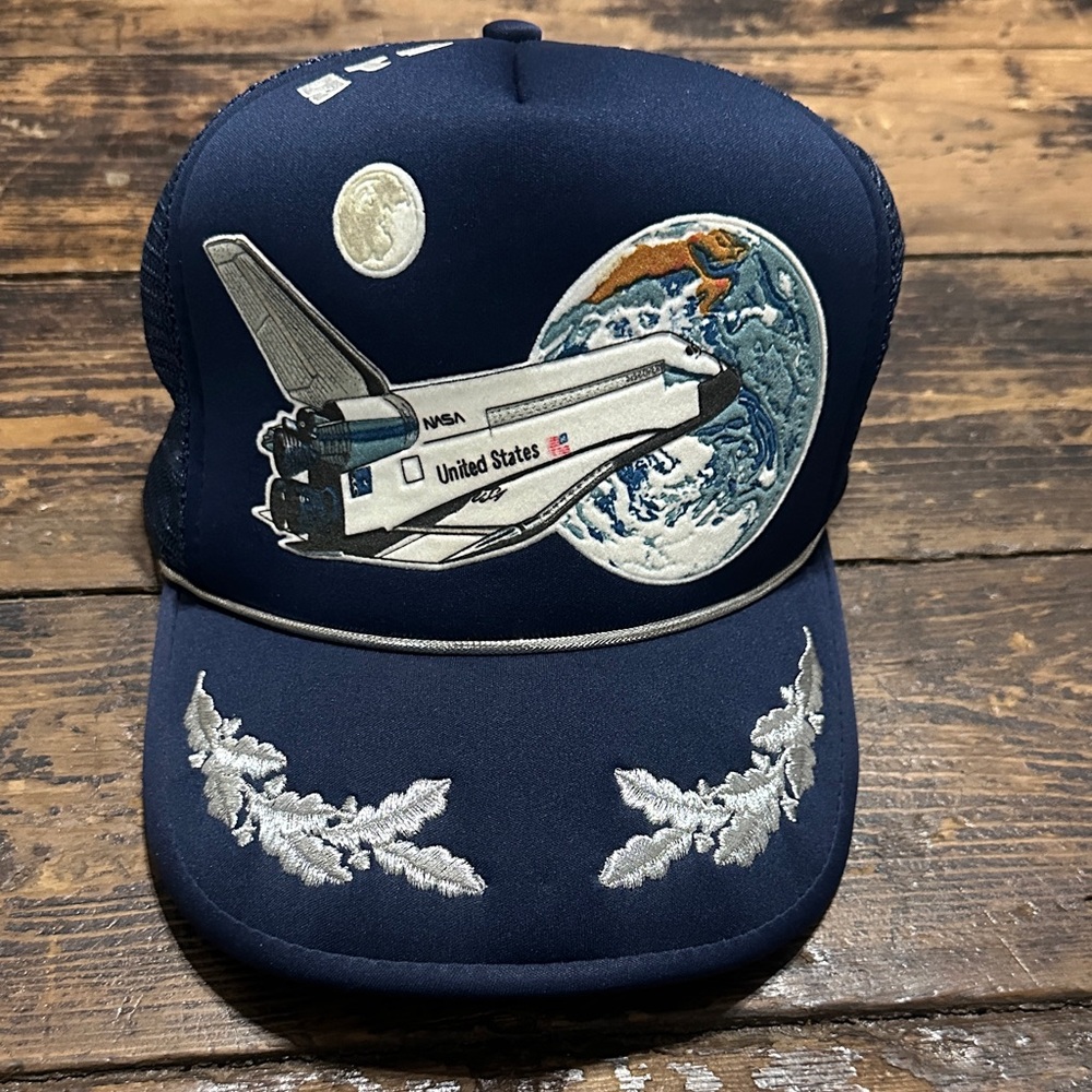 NASA Space Shuttle Patch Trucker Hat - Navy
